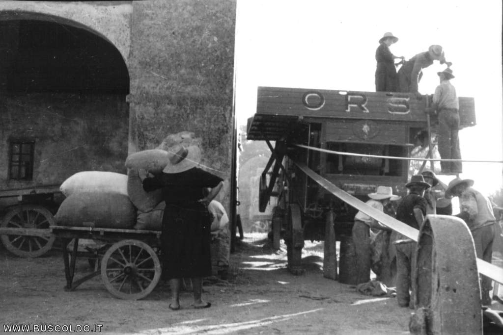 la trebbiatura a vapore (anni '40)