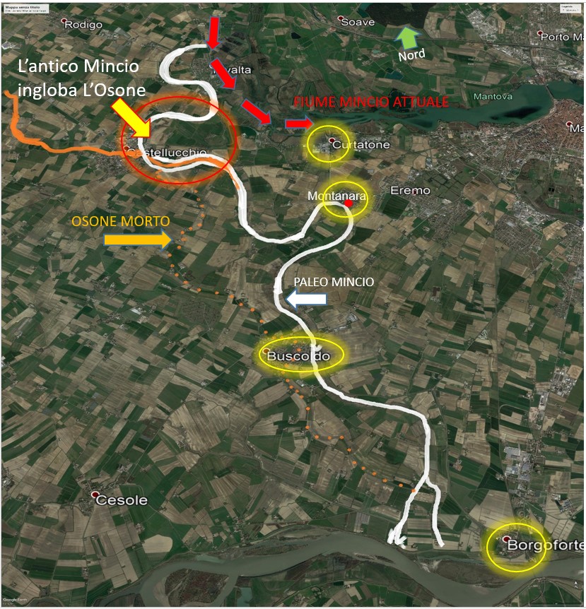 l'antico Mincio ingloaba l'Osone