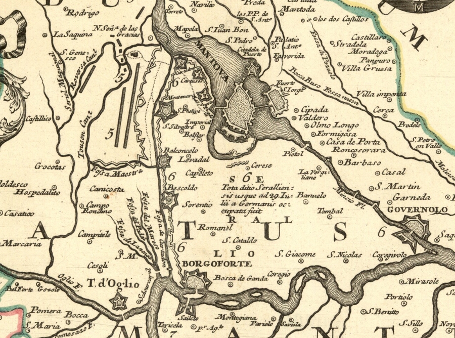 Mappa Geographica continens Ducatum Mantuanum