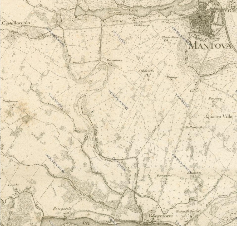 Carta topografica del Milanese e Mantovano