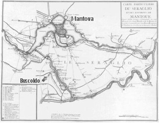 cartina francese del 1702 della zona del serraglio